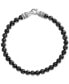Black Spinel Beaded Bracelet in Sterling Silver, Created for Macy's