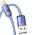 Kabel przewód do szybkiego ładowania i transferu danych USB Iphone Lightning 2.4A 1.2m fioletowy