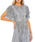 ფოტო #3 პროდუქტის Women's Embellished Full Length Layered Sleeve Gown