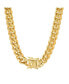 ფოტო #3 პროდუქტის Men's 18k gold Plated Stainless Steel 24" Miami Cuban Link Chain with 10mm Box Clasp Necklaces