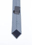 ZEGNA 288826 Men's Geometric Silk Tie Blue