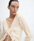 Фото #7 товара Women's Ruffled Knot Cardigan