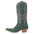 Фото #3 товара Dingo Hot Sauce Embroidered Snip Toe Cowboy Womens Green Casual Boots DI196-300