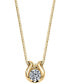 Фото #1 товара Sirena diamond Solitaire Omega 18" Pendant Necklace (1/5 ct. t.w.) in 14k Gold