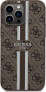 Guess Guess GUHMP15XP4RPSW iPhone 15 Pro Max 6.7" brązowy/brown hardcase 4G Printed Stripes MagSafe