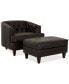Фото #5 товара CLOSEOUT! Austian 34" Leather Ottoman, Created for Macy's