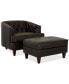 CLOSEOUT! Austian 34" Leather Ottoman, Created for Macy's