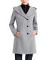 ფოტო #1 პროდუქტის Women's Ella Asymmetrical Hooded Boucle Wool Coat with Removable Bib