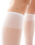 ASOS DESIGN sheer knee high socks in white