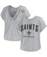 ფოტო #2 პროდუქტის Women's Heather Gray New Orleans Saints Reversible T-Shirt