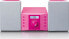 Фото #1 товара Музыкальный центр Lenco MC-013BU Детский компакт-система с радио, CD-плеером, LCD-дисплеем, AUX-входом, 2 x 2 Вт RMS, наклейками, синий
