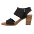 Фото #3 товара TOMS Majorca Cutout Block Heels Womens Black Casual Sandals 10020744T-001