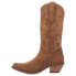 Фото #5 товара Dingo Out West Tall Embroidery Round Toe Cowboy Womens Brown Casual Boots DI920
