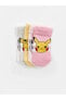 Фото #4 товара LCW Kids Pikachu Desenli Kız Çocuk Patik Çorap 5'li