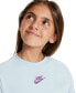 ფოტო #3 პროდუქტის Big Girls Sportswear Short-Sleeve Embroidered Futura Logo T-Shirt