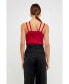 Фото #3 товара Women's Strap Detail Fitted Knit Top