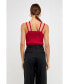 Women's Strap Detail Fitted Knit Top