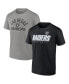 Фото #2 товара Men's Black, Silver Las Vegas Raiders Player Pack T-shirt Combo Set