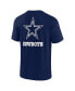 Фото #4 товара Men's and Women's Navy Dallas Cowboys Super Soft Short Sleeve T-shirt