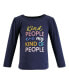 ფოტო #4 პროდუქტის Baby Girls Long Sleeve T-Shirts World