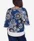 ფოტო #2 პროდუქტის Women's Downtown Vibe Floral Flutter Sleeve Top with Woven Trim