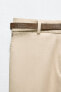 Belted chino trousers