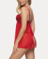 ფოტო #3 პროდუქტის Women's Wish Mesh and Lace Babydoll Set