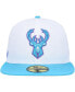 Фото #3 товара Men's White Milwaukee Bucks Vice Blue Side Patch 59FIFTY Fitted Hat
