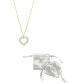 14K Gold-Plated Crystal Baguette Heart Pendant Necklace