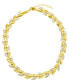 ფოტო #1 პროდუქტის 14K Gold-Plated Crystal Leaf Necklace