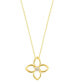 Adjustable Cubic Zirconia Outline Clover Necklace