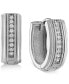 ფოტო #1 პროდუქტის Diamond Hoop Earrings (1/10 ct. t.w.) in Sterling Silver, Created for Macy's