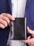 Фото #6 товара Мужское портмоне кожаное черное вертикальное на кнопке Portfel-CE-PR-PC-104L-PA.21-czarny 	Factory Price