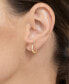 ფოტო #4 პროდუქტის Crystal Small Huggie Hoop Earrings, 0.35"
