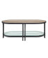 Brantley Coffee Table in Oak & Sandy Black Finish