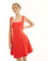 ASOS DESIGN seamed mini tennis sundress in red Красный, 36 - фото #6