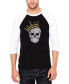 Men's Raglan Sleeves Brooklyn Crown Baseball Word Art T-shirt