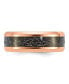 ფოტო #3 პროდუქტის Stainless Steel Rose IP-plated Inlay in Clear Epoxy Band Ring