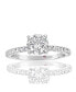 Фото #1 товара Suzy Levian Sterling Silver Cubic Zirconia Round Cut Bridal Engagement Ring