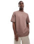 Threadbare relaxed fit textured t-shirt in taupe