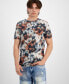 Фото #3 товара Men's Textured Floral Graphic T-Shirt