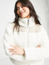 Фото #1 товара Threadbare Babs borg contrast coat in cream