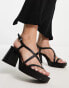 Фото #4 товара & Other Stories heeled strappy platform sandals in black