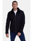 Men's Shearling Casual Jacket, Black Suede with Black Wool