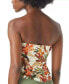 Фото #2 товара Vince Camuto Womens Seychelles Floral Tie Front Babydoll Tankini Bone Size XS