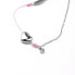 Фото #2 товара Модный розовый браслет с блестящим сердцем