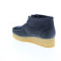 Фото #6 товара Clarks Wallabee Wedge 26163280 Womens Gray Suede Lace Up Chukkas Boots