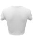 ფოტო #2 პროდუქტის Women's Cropped Rib-Knit T-Shirt, Created for Macy's