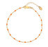 Jac Jossa Embrace DL657 Fine Gold Plated Beaded Bracelet gold, Orange - фото #1