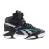 Фото #3 товара Reebok Shaq Attaq Mens Black Leather Lace Up Athletic Basketball Shoes